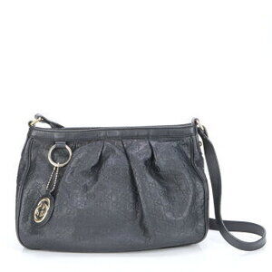 Gucci Guccissima Sukey leather shoulder bag hand tote black